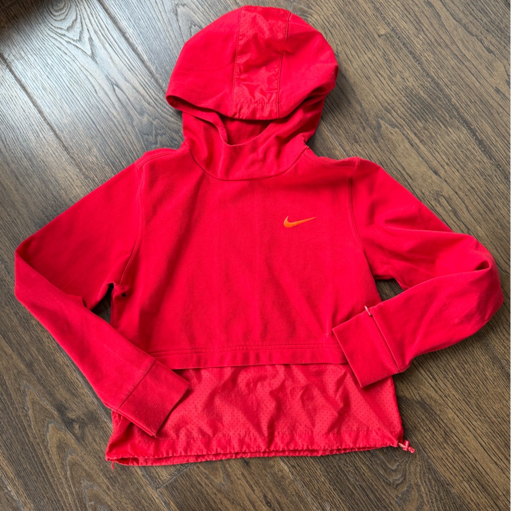 Nike Cropped Hoodie with Mesh & Elastic Details